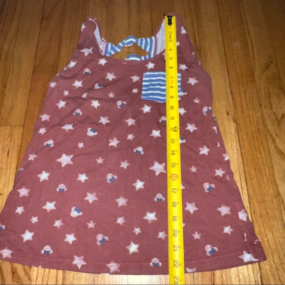 Disney Parks Red Minnie Mouse Patriotic Flag 4th of July Bow Back Tank Top - Picture 3 of 7